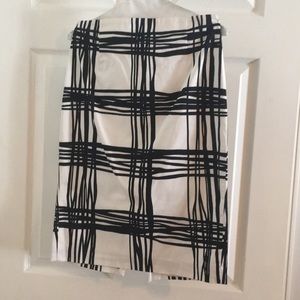 Black and White Pencil Skirt